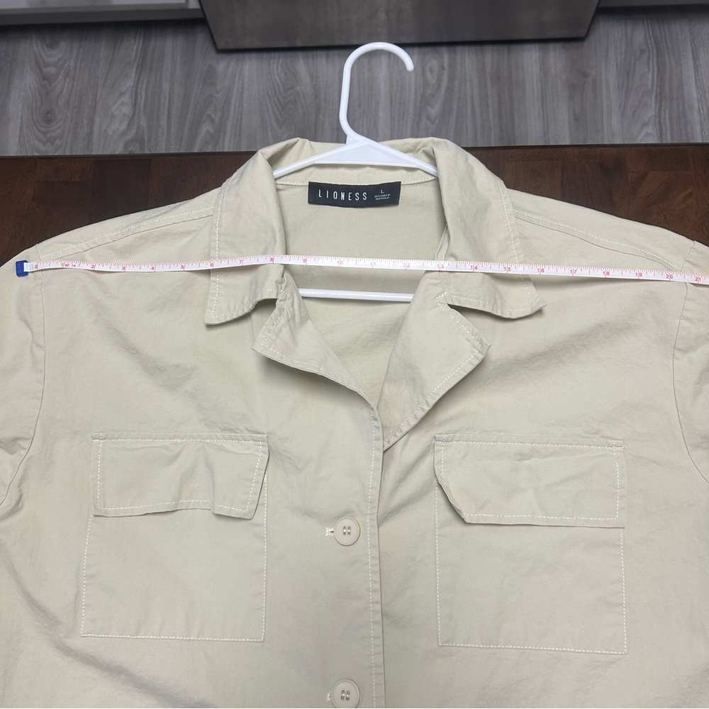 Lioness Giselle Trench Coat Mini Dress in Beige without tie belt Size L - Picture 14 of 16